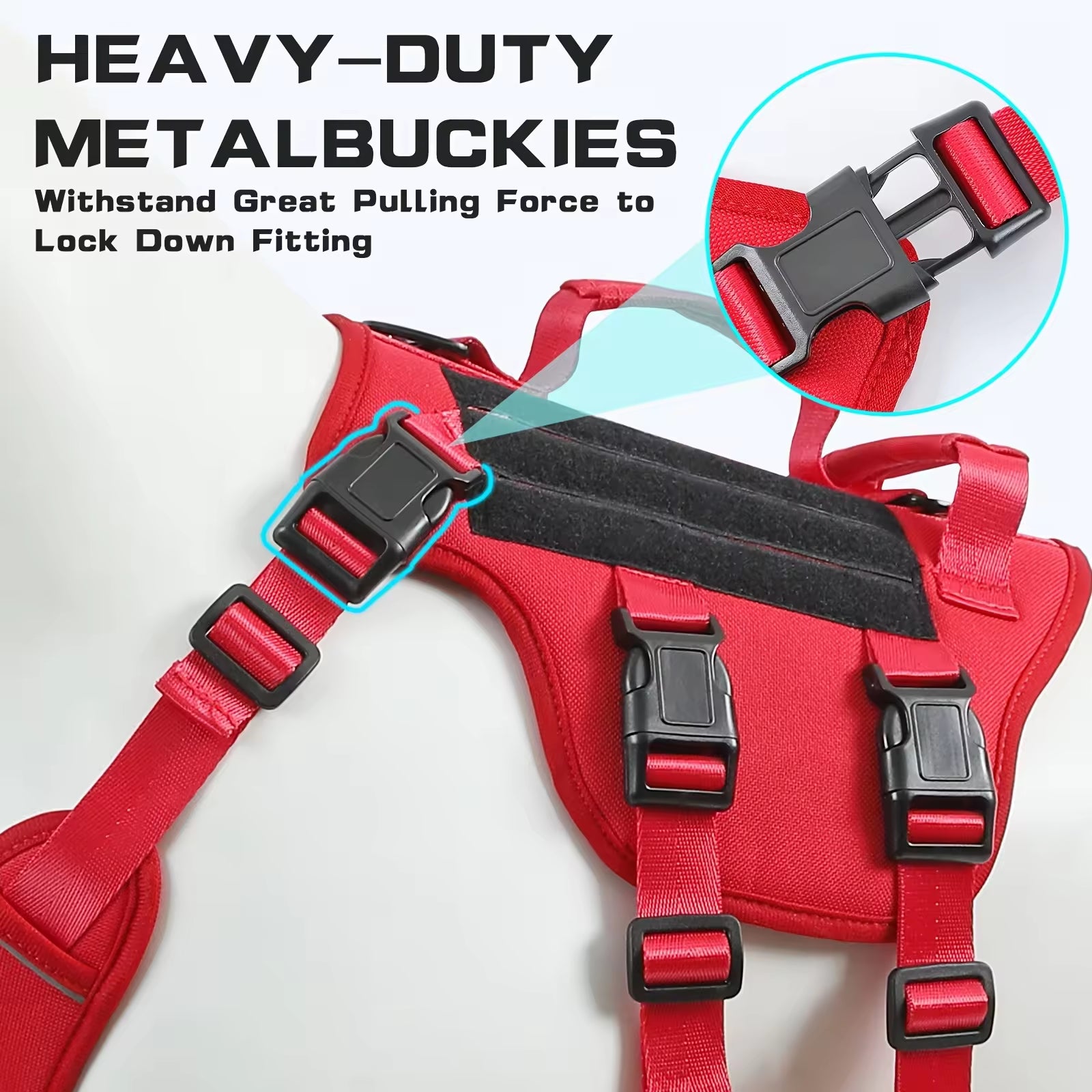 Heavy Duty Tactical No-Pull Dog Harness for Large Dogs (Heat Resistant)